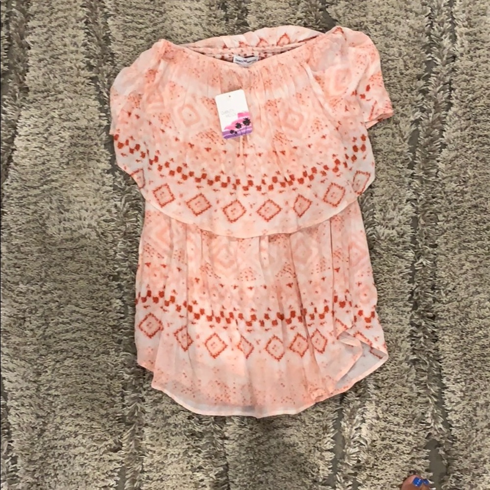 Pink brand new strapless romper